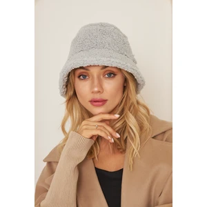 EKE TEKSTİL Kadın Peluş Kova Model Balıkçı Bucket Hat Kışlık Şapka
