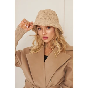EKE TEKSTİL Kadın Peluş Kova Model Balıkçı Bucket Hat Kışlık Şapka