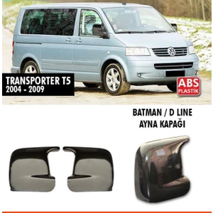 Nam Tuning Transporter T5 Yarasa Batman Ayna Kapağı Plastik Parlak Siyah 2004-2009 Arası