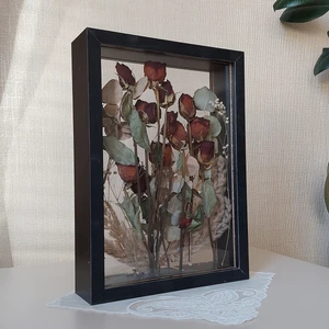 Verda Çerçeve Siyah 25X35 cm Çift Yönlü Anı Çerçevesi! Gül Kutusu Şeffaf Gül Kutusu
