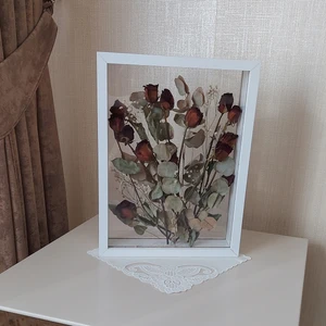 Verda Çerçeve Beyaz 30X40 cm Çift Yönlü Anı Çerçevesi! Gül Kutusu Şeffaf Gül Kutusu