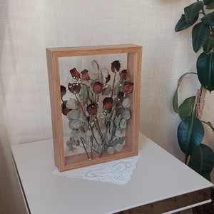Verda Çerçeve Bambu 30X40 cm Çift Yönlü Anı Çerçevesi! Gül Kutusu Şeffaf Gül Kutusu