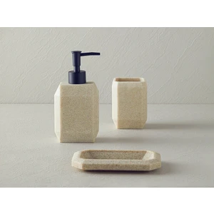 English Home Stone 3'lü Banyo Seti Bej
