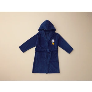 English Home Galaxy Kadife Çocuk Bornoz 4-6 Yaş Koyu Mavi