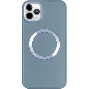 iPhone 11 Pro Max Magsafe Mat Mavi Kablosuz Şarj Kılıfı