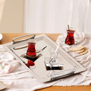 Lukas 19 Parça Çay Seti 125 ml Platin