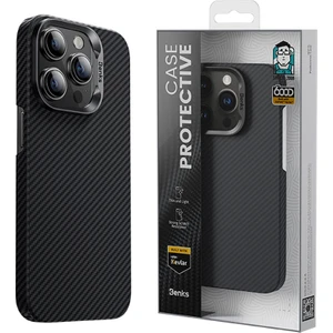 iPhone 15 Pro Uyumlu Kılıf Magsafe Özellikli Karbon Fiber Benks Essential Armorair 600D Kevlar Kapak