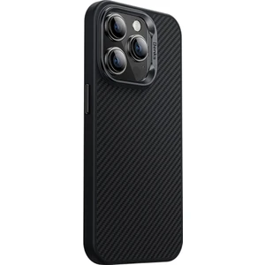 iPhone 15 Pro Max Uyumlu Kılıf Karbon Fiber Magsafe Şarj Özellikli Benks Hybrid Armorpro 600D Kevlar
