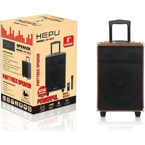 HEPU HEPU-903 Mikrofonlu Profesyonel Bluetooth Parti Hoparlörü Kablosuz 8 Inc Woofer Ultra Bass