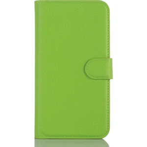 Seashell Digital Samsung Galaxy J3/j3 (2016) Için Litchi Skin Deri Cüzdan Kılıf Kapağı Katlanabilir Stand Tasarım - Yeşil (Yurt Dışından)