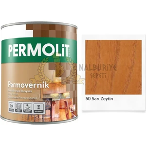 Vernikli Ahşap Koruyucu Boya Sarı Zeytin 0.75 Lt.