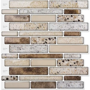 1Adet 3D Kendinden Yapışkanlı 30×30CM Kaplama Mozaik Görünüm Pvc Duvar Sticker Mutfak Banyo