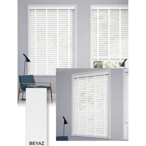 Wooden Blinds %100 Doğal Ahşap Jaluzi Perde 50mm, Alüminyum Kasalı Yüksek Kaliteli - Kurdelalı