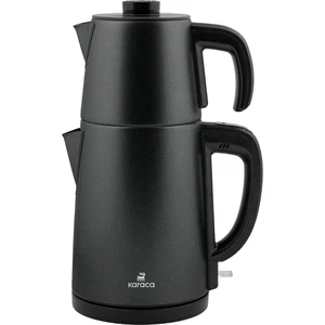 Gastro Dem 2 In 1 Çelik Inox Çay Makinesi ve Su Isıtıcı Shiny Black