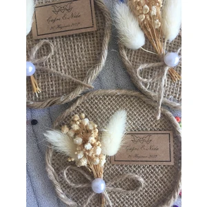 Sarruma Hediyelik Hasır Magnet Şeklinde 25 Adet Söz, Nişan, Nikah, Kına, Düğün Hatırası