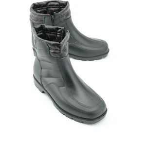 Kışlık Erkek Fermuarlı Içi Sıcak Astarlı Kar Bot Çizme