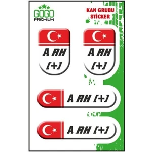 Kan Grubu I A Rh(+) Beyaz Dörtlü Damla Etiket