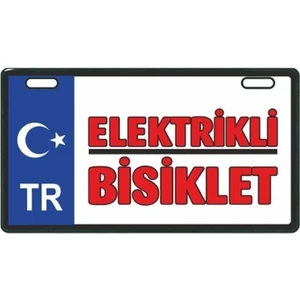 Mavi Elektrikli Bisiklet E-Bike Plakalık