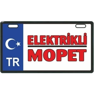 Mavi Elektrikli Mopet E-Bike Plakalık