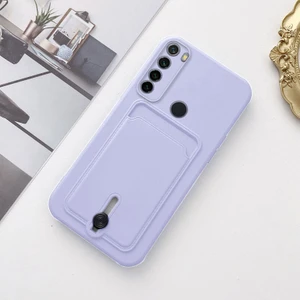 Xiaomi Redmi Note 8 Uyumlu Kılıf Zebana Kartlıklı Sweet Yumuşak Silikon Kılıf Lila