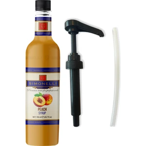 Kahve ve Kokteyl Şurubu Şeftali Aromalı 700 ml + Pompa