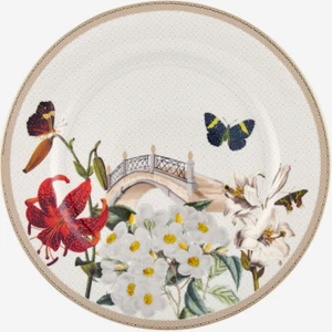 Chiara Alessi Butterfly Walley Beyaz Porselen Kahvaltı Tabağı 21 cm