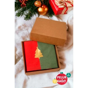 Tuğset Etiket Yılbaşı Renkli Pelur Kağıt 50X70CM 10ADET /kırmızı Yeşil Pelur Kağıt /yeni Yıl Paketleme -T595