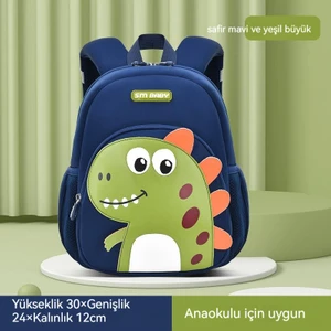 Yeni Anaokulu Okul Çantası - Karikatür Sevimli Dinozor Okul Çantası - Büyük L (Yurt Dışından)