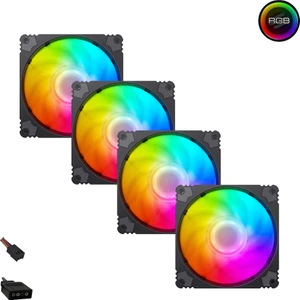 CF04 Argb Sessiz 12CM 4'lü Set Kasa Fanı