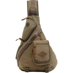 Çok Fonksiyonlu Kanvas Çanta Büyük Kapasiteli Göğüs Çantası Tek Omuz Sırt Çantası Çift Amaçlı Tek Omuz Erkek Messenger Çanta Trendy Erkek Çantası (Yurt Dışından)