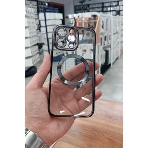 iPhone 15 Pro Max Kılıf Köşeleri Renkli Şeffaf Kamera Korumalı Magsafe Lüx Kılıf