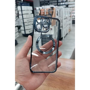 iPhone 15 Pro Max Kılıf Köşeleri Renkli Şeffaf Kamera Korumalı Magsafe Lüx Kılıf