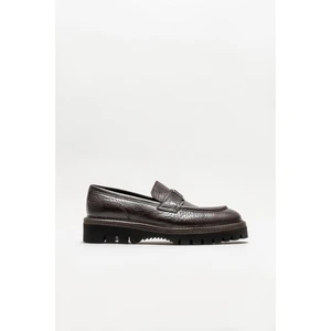 Kahve Deri Erkek Klasik Loafer