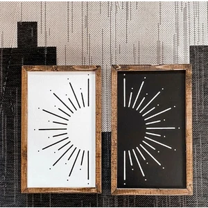 Wooden Factory Ahşap Duvar Sanatı, Boho Duvar Dekoru, Boho Duvar Sanatı, Güneş Duvar Sanatı, Boho Ahşap Sanatı