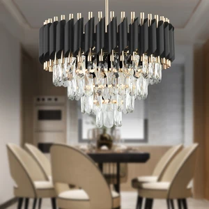 Mikula 45'lik Yuvarlak Gold Kristal Taşlı Modern Oturma Odası Salon Sarkıt Avize