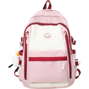 Love Home Schoolbag Kadın Lise Ortaokul Öğrencisi Büyük Kapasiteli Sırt Çantası Basit Ortaokul Öğrencisi Yükünü Azaltan Rahat Sırt Çantası (Yurt Dışından)