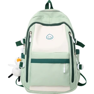 Love Home Schoolbag Kadın Lise Ortaokul Öğrencisi Büyük Kapasiteli Sırt Çantası Basit Ortaokul Öğrencisi Yükünü Azaltan Rahat Sırt Çantası (Yurt Dışından)