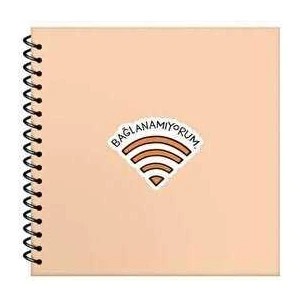 Hisli Şeyler 16*15 50 Yaprak Çizgili Spiralli Sert Kapaklı Stickerlı Defter