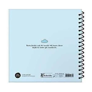 Hisli Şeyler 16x15 50Yp Çizgili Spiralli Sert Kap. Stickerlı Defter