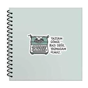 Hisli Şeyler 16*15 50 Yaprak Çizgili Spiralli Sert Kapaklı Stickerlı Defter