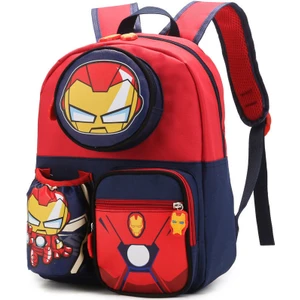 Q Versiyonu Demir Adam Sevimli Anaokulu Okul Çantası (Yurt Dışından)