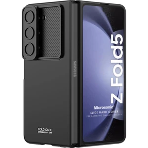 Samsung Galaxy Z Fold 5 Kılıf Slide Hard Cover Siyah