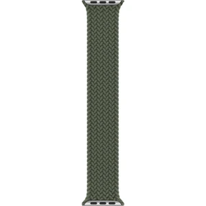 Apple Watch Series 9 45MM Kordon, (Medium Size, 147MM) Braided Solo Loop Band Koyu Yeşil