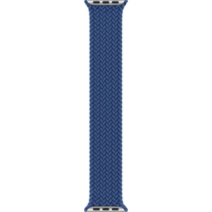 Apple Watch Series 9 41MM Kordon, (Small Size, 127MM) Braided Solo Loop Band Mavi