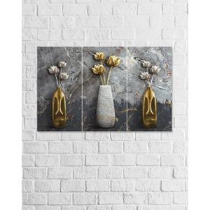 Wooden Factory Modern Style 3'lü Mdf Tablo Seti