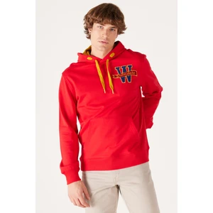 Wrangler Regular Fit Normal Kesim Kapüşonlu Şardonlu Koyu Yeşil Sweatshirt