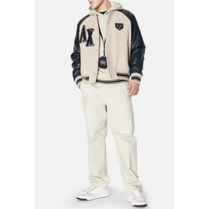 Armani Exchange Yünlü Kolej Yaka Regular Fit Bomber Ceket Erkek Ceket 6RZB21 Znıkz 49AJ