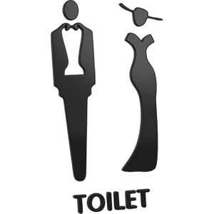 Tuvalet Kapı Iş Unisex Akrilik Piktogram Ticari Ticari (Yurt Dışından)