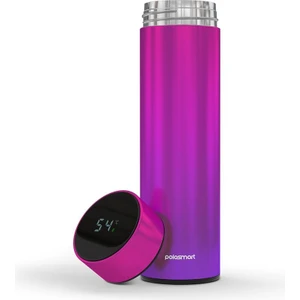 PSH01 Dijital Göstergeli Termos 500 ml Mor