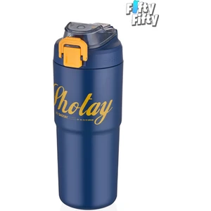 750 ml Tek Kapak Çift Kullanım Pipetli/rahat Içim Çelik Su Matarası